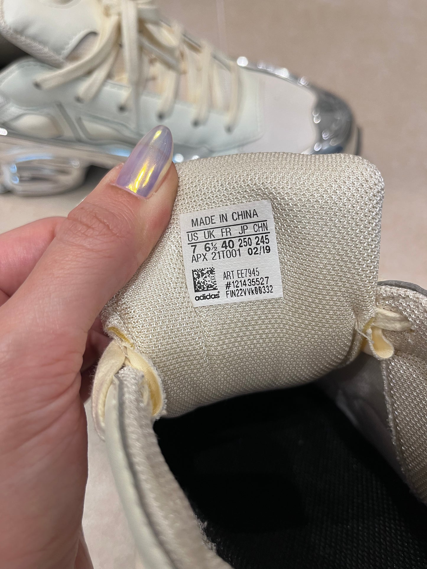 Raf Simons x Adidas Ozweego Cream White Silver Metallic