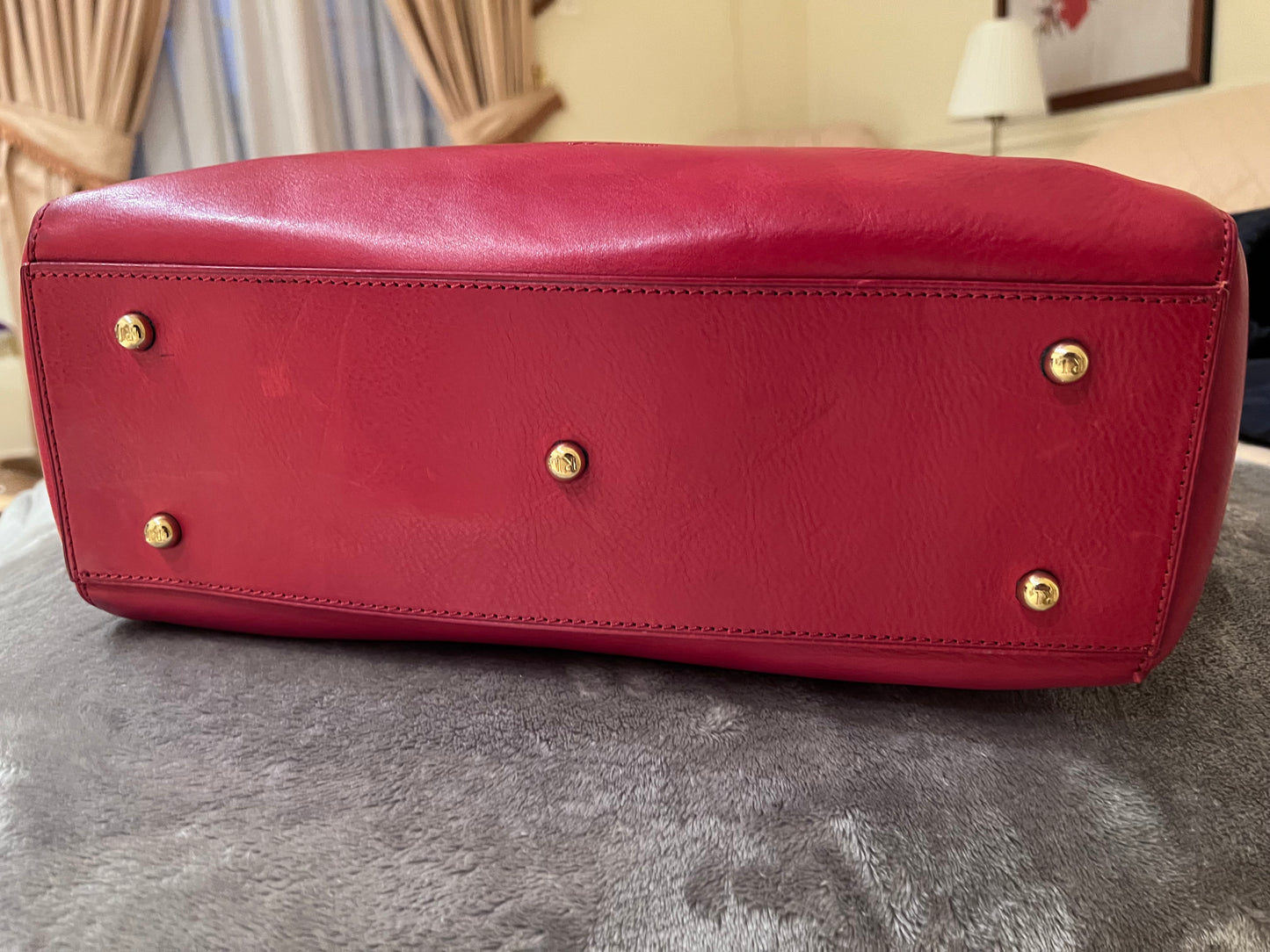 Ralph Lauren Red Leather Tote