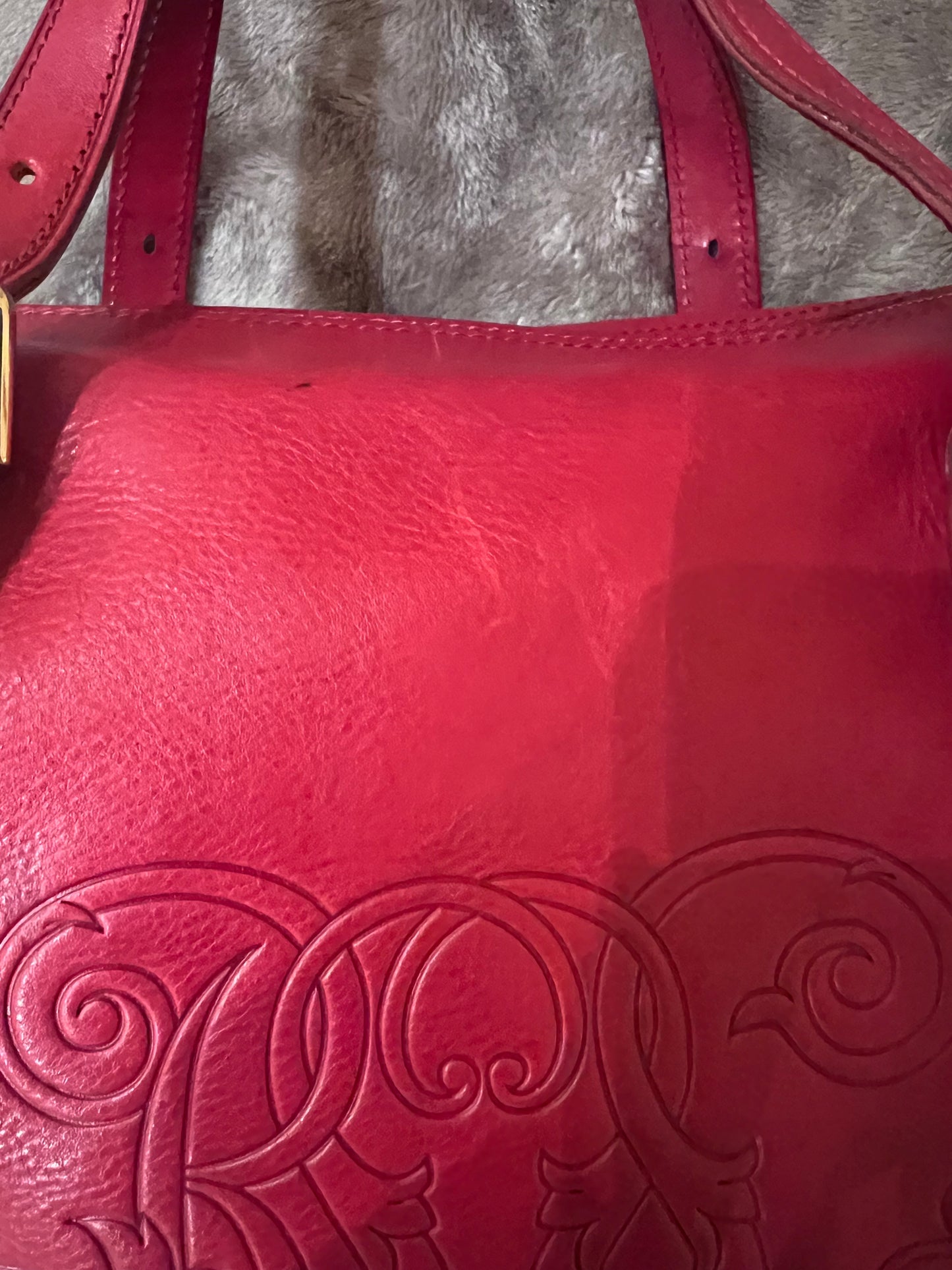 Ralph Lauren Red Leather Tote