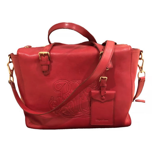 Ralph Lauren Red Leather Tote